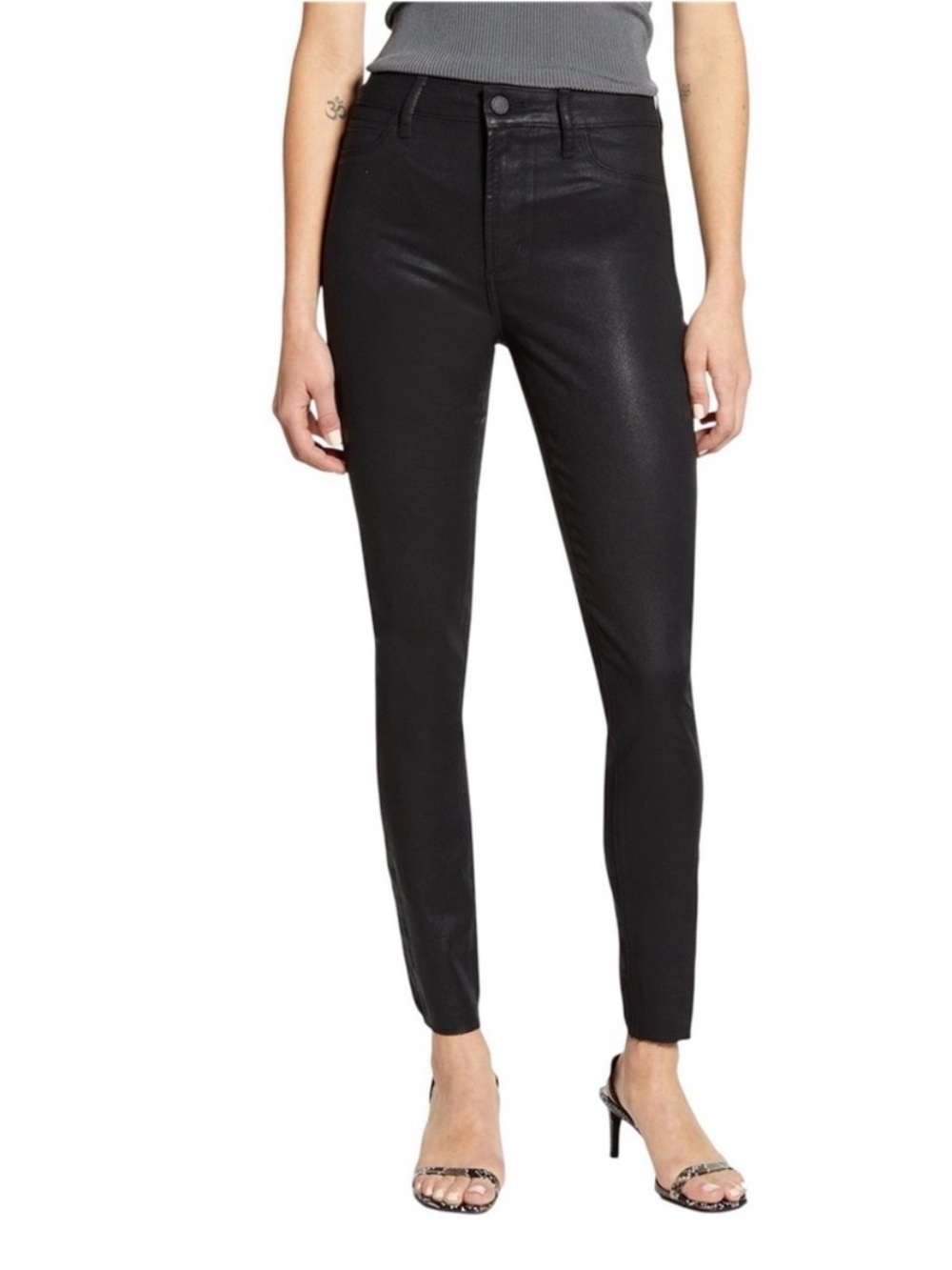 Articles Of Society Black Coated Skinny Jeans
